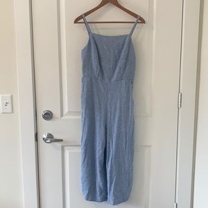 Old navy linen blue jumpsuit